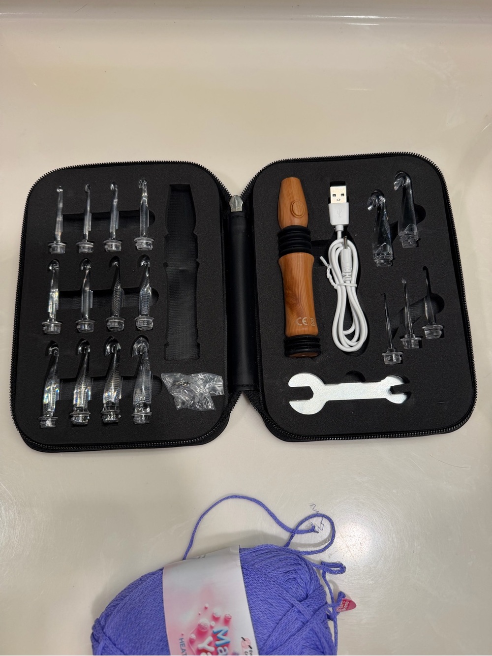 Everything Crochet interchangeable crochet hook with light & counter